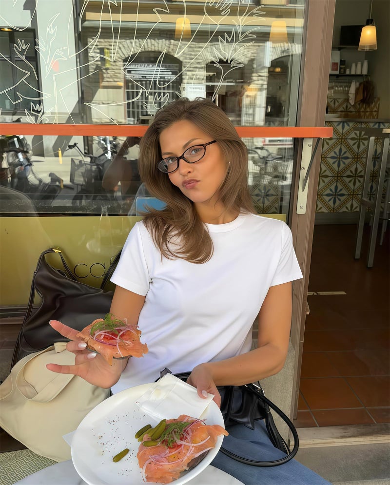 GUVIVI Retro Oval Blue Light Block Glasses for Women Chic Cat Eye Sunglasses 90s Sunnies Lightweight Shades - Image 3