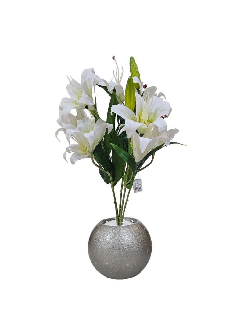 AL KHALDIYA Artificial tree planted in a green pot, 40 cm  - Image 1