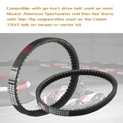 KARSEE 3pcs 30 Series Go Kart Drive Belt Replacement for Manco 5959 / Comet 203589 - Image 2