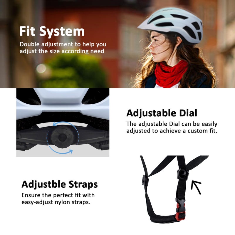 Bilaki Bike Helmet for Adults Women Men Youth Kids, Lightweight Mountain Road Bicycle Cycling Helmets with Adjustable Dial & Removable Visor - Image 3