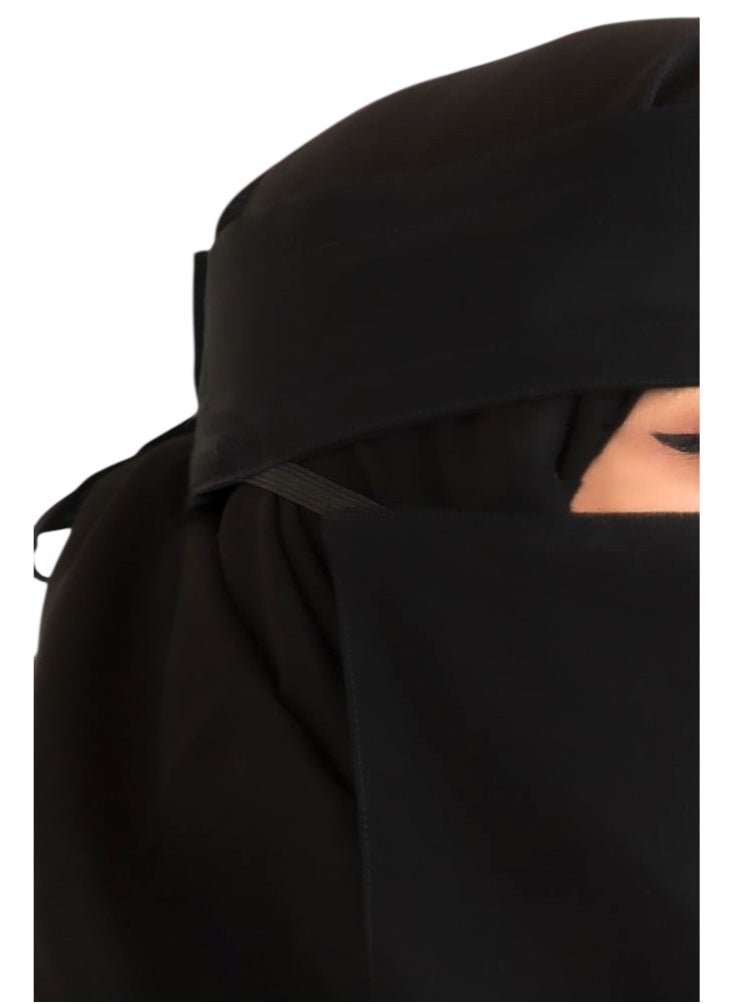 بهنس - 2 نقاب قصير مطاط مايل 1.5 سم مقاس 6 انش مقوى – توست نقاب بدون علامة نسائي مطاطي معزز بقماش ناعم وعالي الجودة، حجاب شرعي للوجه مريح وخفيف على البشرة، مقاوم للانزلاق، قابل للغسل، مثالي للاستخدام اليومي والمناسبات - Image 1
