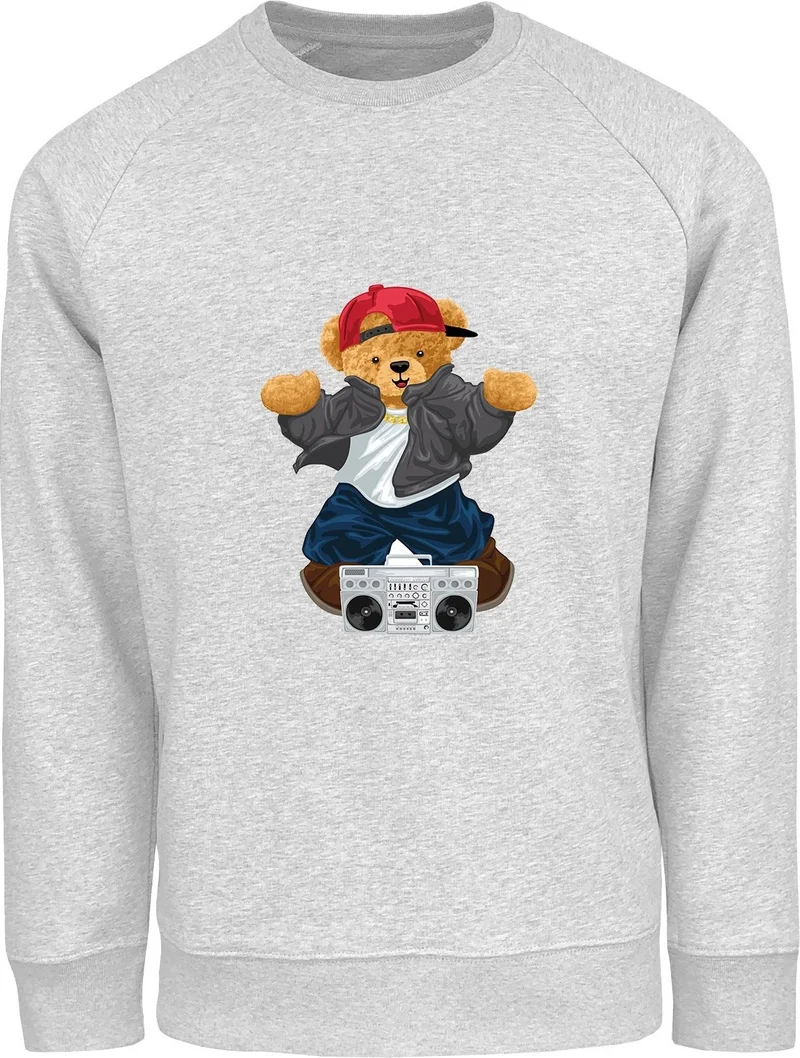 Ada Bebek Çocuk Ada Baby Kids Oversize Hiphop Bear Printed Kids Sweatshirt