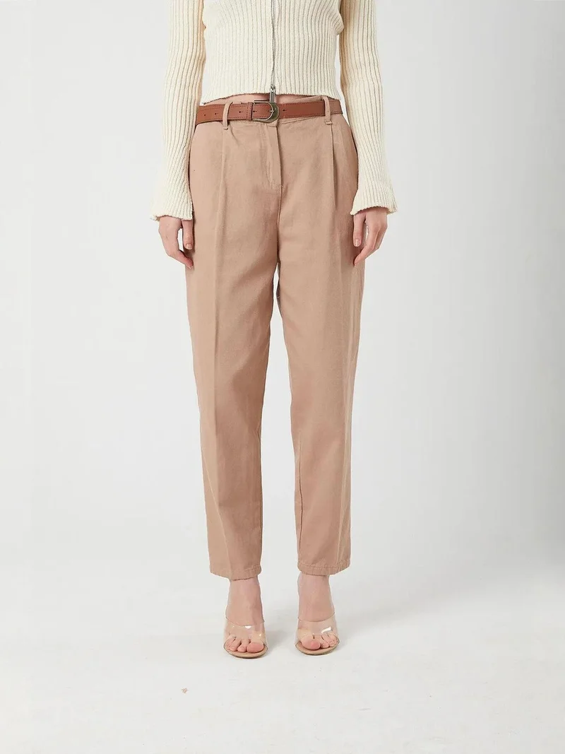 MixRay Mixray Arched Straight Fit Cotton Pants