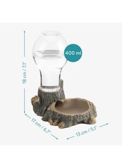 Navaris Navaris Reptile Water Dispenser - 13.5 fl oz (400ml) Bearded Dragon Water Bowl - Large Food Dish for Tortoise - Bowls for Reptiles & Amphibians  - Image 5