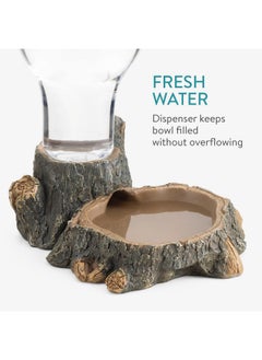 Navaris Navaris Reptile Water Dispenser - 13.5 fl oz (400ml) Bearded Dragon Water Bowl - Large Food Dish for Tortoise - Bowls for Reptiles & Amphibians  - Image 3