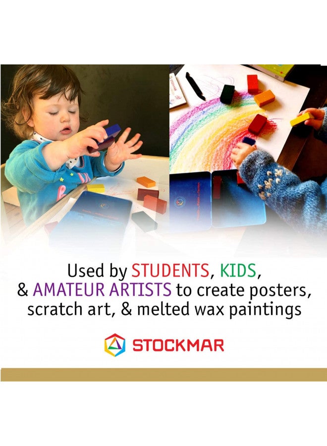 Stockmar Beeswax Stick Crayons, Set of 16 - Non Toxic, Jumbo Crayons, Beeswax Crayons For Toddlers, Kids -Waldorf Homeschool -Waldorf Art Supplies- Includes Storage Tin - Image 4