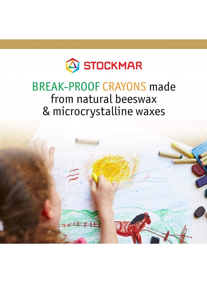 Stockmar Beeswax Stick Crayons, Set of 16 - Non Toxic, Jumbo Crayons, Beeswax Crayons For Toddlers, Kids -Waldorf Homeschool -Waldorf Art Supplies- Includes Storage Tin - Image 3