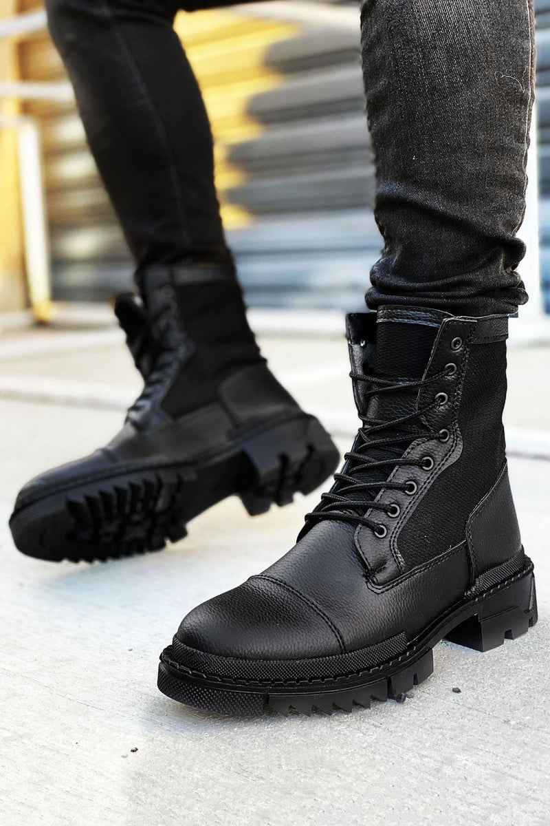 Big King Black Men's Combat Boots 