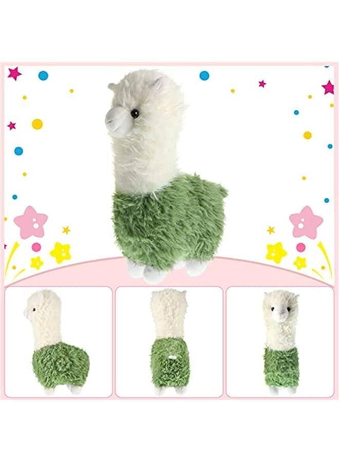 Alpaca Plush Toy 2 Pieces 11 Inches Soft Llama Stuffed Animal Plushie Stuffed Llama Alpaca Plush for Doll Present Baby (Green, Pink)  - Image 4