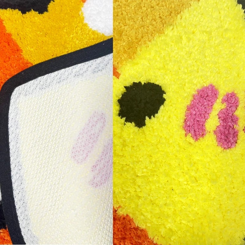 Y&D Extra Soft Absorbent Microfiber Bath Rugs - Cute Cartoon Fluffy Non-Slip Bath Mats, Machine Washable - Image 5