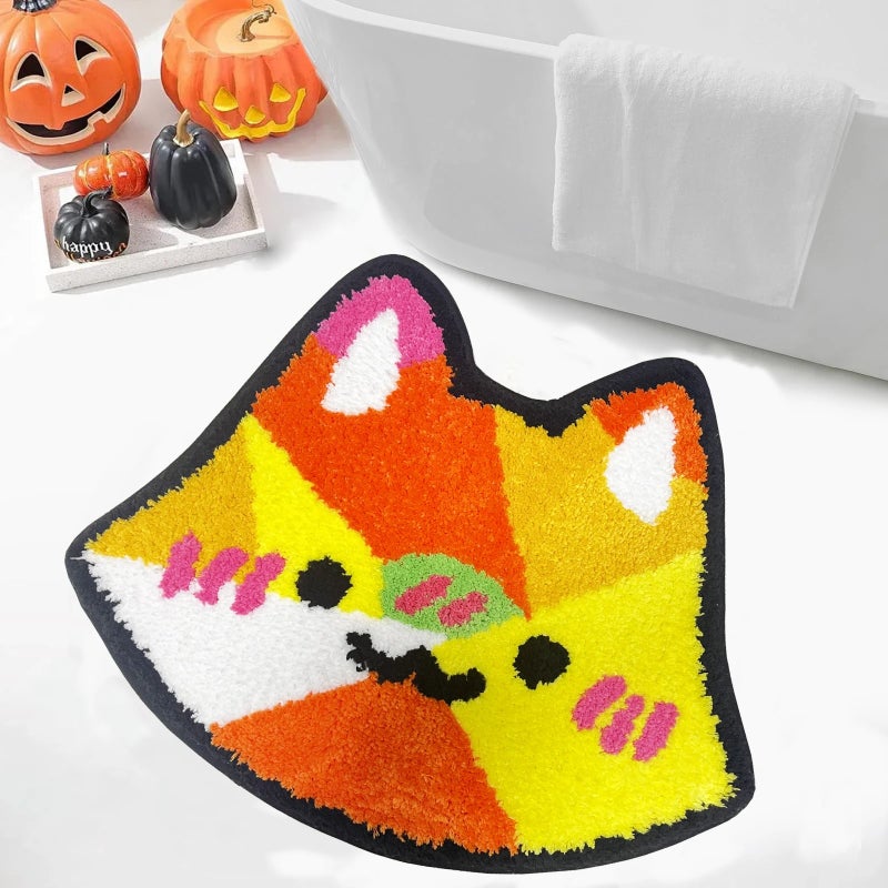 Y&D Extra Soft Absorbent Microfiber Bath Rugs - Cute Cartoon Fluffy Non-Slip Bath Mats, Machine Washable - Image 2