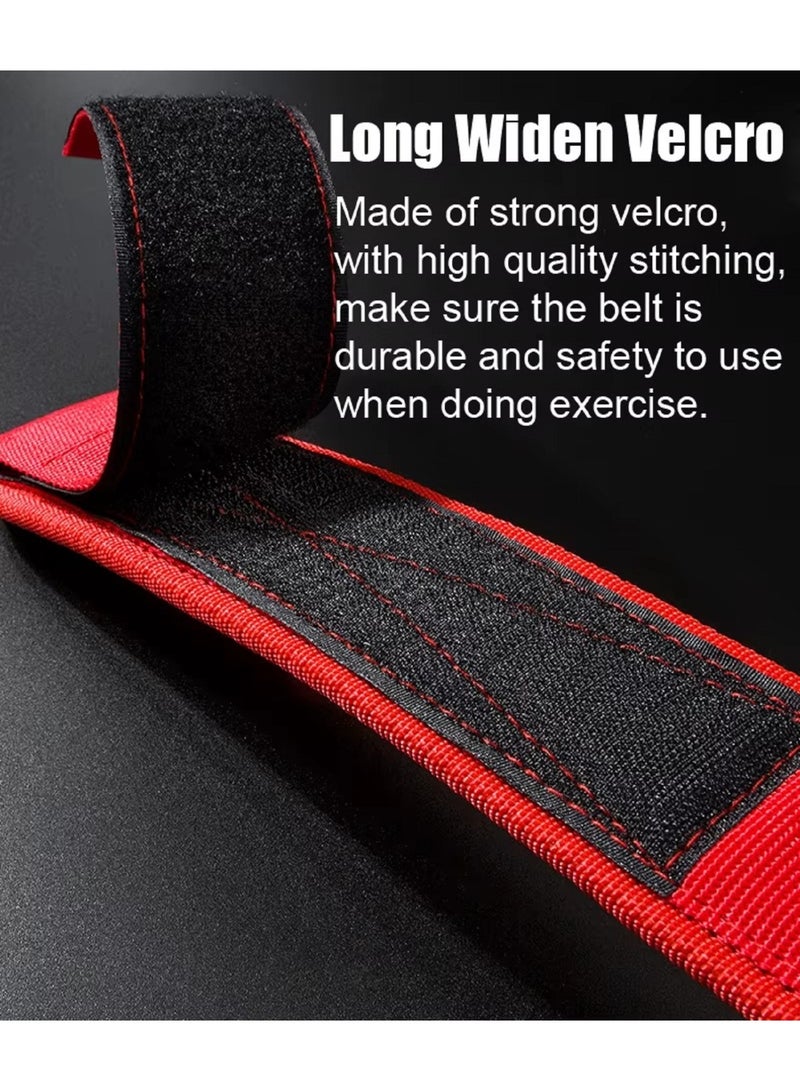 Weightlifting Belt – Adjustable gym belt with self-closing closure, for lower back support during weightlifting and strength training exercises, made of durable nylon, suitable for men and women in fitness exercises. - Image 5