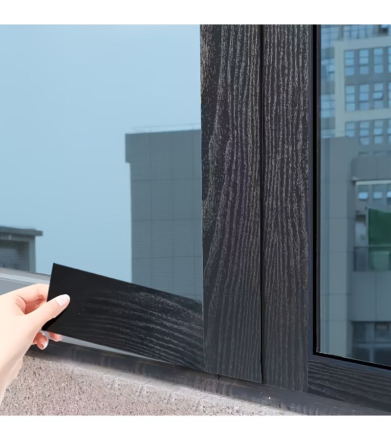 Self Adhesive Wood Grain Door Frame Stickers White 200cm Baseboard Wall Stickers Window Sill Border Wallpaper Easy Peel Stick Decorative Wallpaper Covering Durable Scratch Resistant Home Renovation Upgrade Vintage Style - Image 5