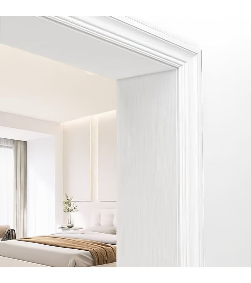 Self Adhesive Wood Grain Door Frame Stickers White 200cm Baseboard Wall Stickers Window Sill Border Wallpaper Easy Peel Stick Decorative Wallpaper Covering Durable Scratch Resistant Home Renovation Upgrade Vintage Style - Image 2