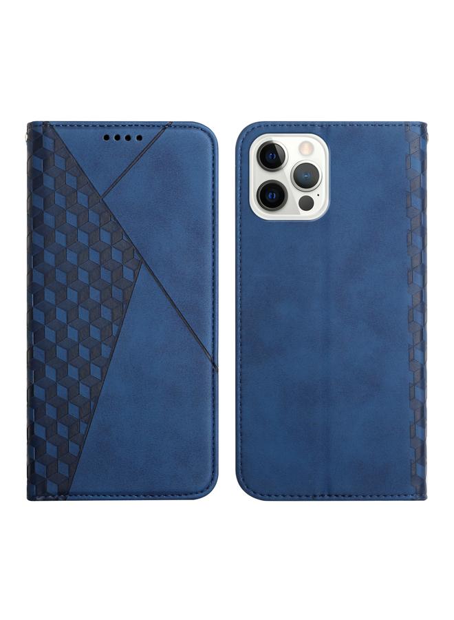 Zaboon Case For iPhone 12 / 12 Pro Diamond Pattern Splicing Skin Feel Magnetic Horizontal Flip Leather Case with Card Slots & Holder & Wallet - Image 1