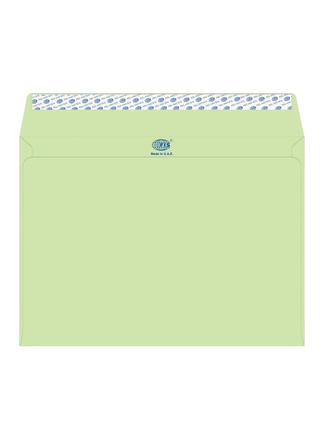 FIS Color Envelopes, C4 (229 x 324 mm), Pastel Green, Peel & Seal, 80 GSM, Pack of 50 - Image 2