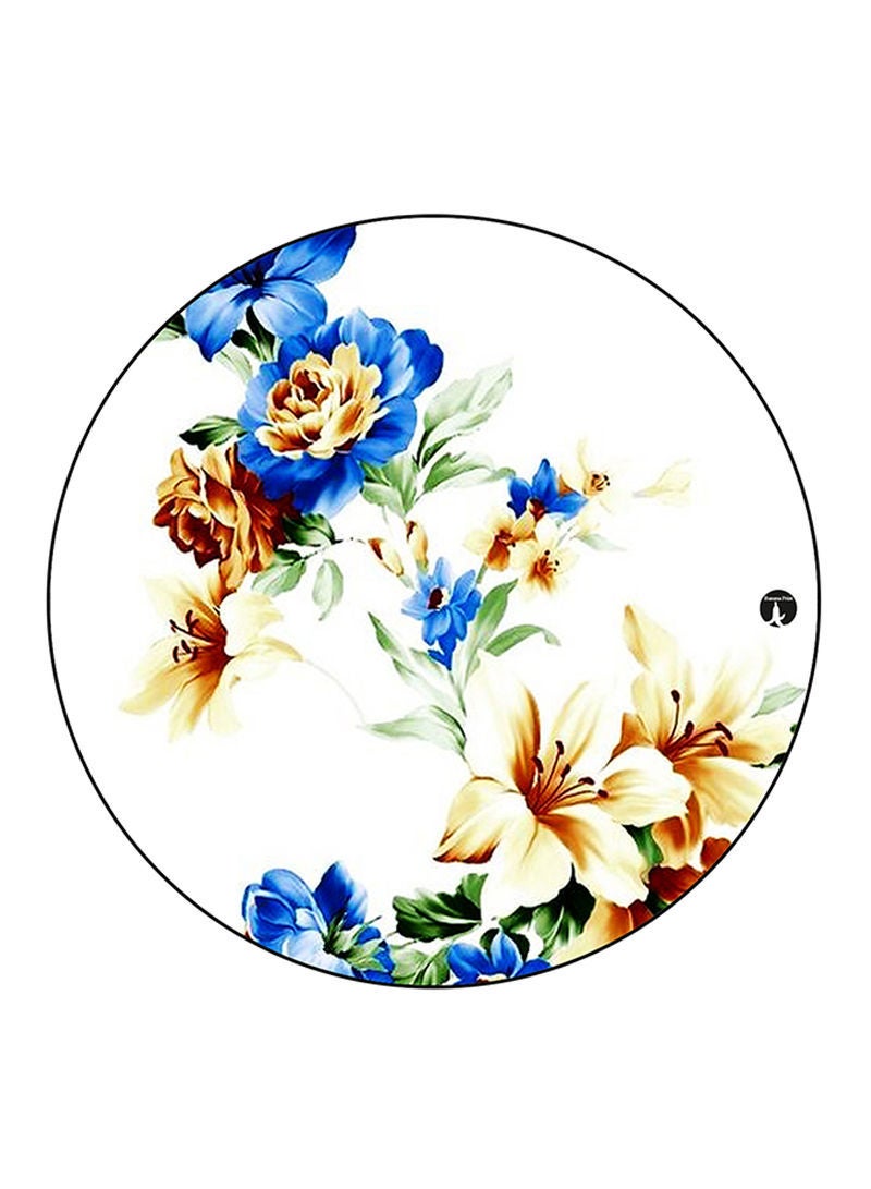 Flowers Printed Mouse Pad  Multicolour