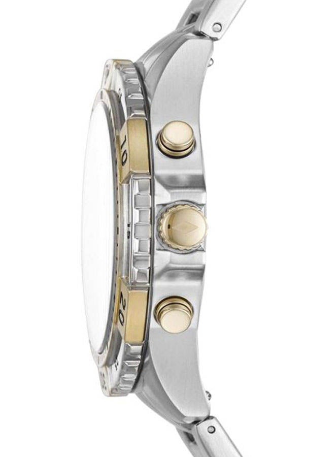 FOSSIL Men Garrett Chronograph Watch Fs5622 - 44 mm - Silver/Gold - Image 3