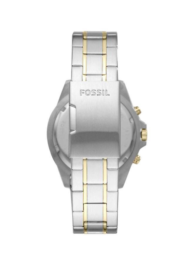 FOSSIL Men Garrett Chronograph Watch Fs5622 - 44 mm - Silver/Gold - Image 2