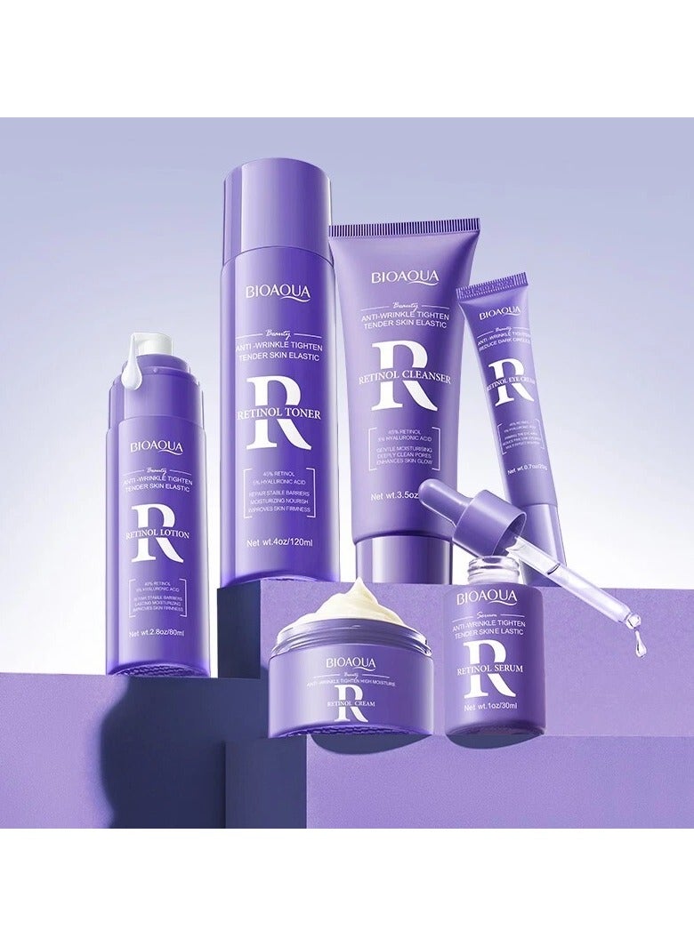 BIOAQUA منتج بيولوجي كولاجين لمكافحة التجاعيد وشد البشرة مع هيالورونات الصوديوم للعناية بالبشرة المرنة وفيتامينات مجموعة العناية بالبشرة - Image 3