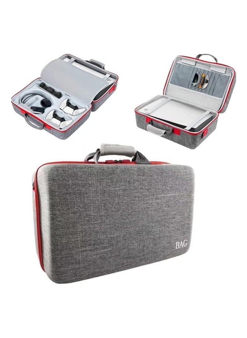 Travel Case Bag for PS5 Shockproof Hard Shell Luxury Waterproof shoulder bag for Playstation 5 Console Digital EVA Storage Organizer for Controllers Cables and Other Accessories Black - Image 1