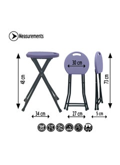 Portable folding stool chair - Purple color - pzsku/Z330B3472374E76898FBEZ/45/_/1727602221/64454a80-1513-416e-99c8-296e2f25bf1b