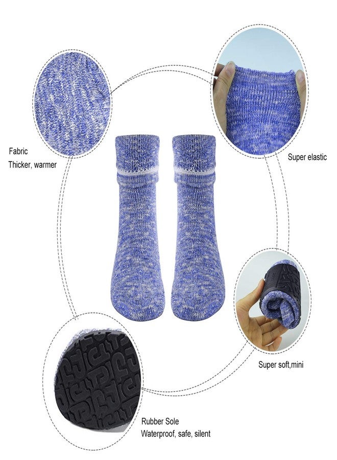 AIYUE Women's Slipper Socks Cable Knit Slipper Socks With Non-Skid Gripper Soles - Image 2