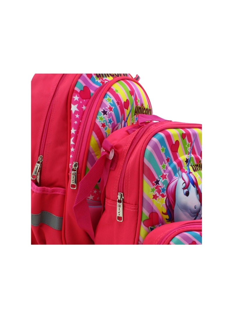 Migo School Set Unicorn Backpack 14 Inches – Watermelon - Image 3