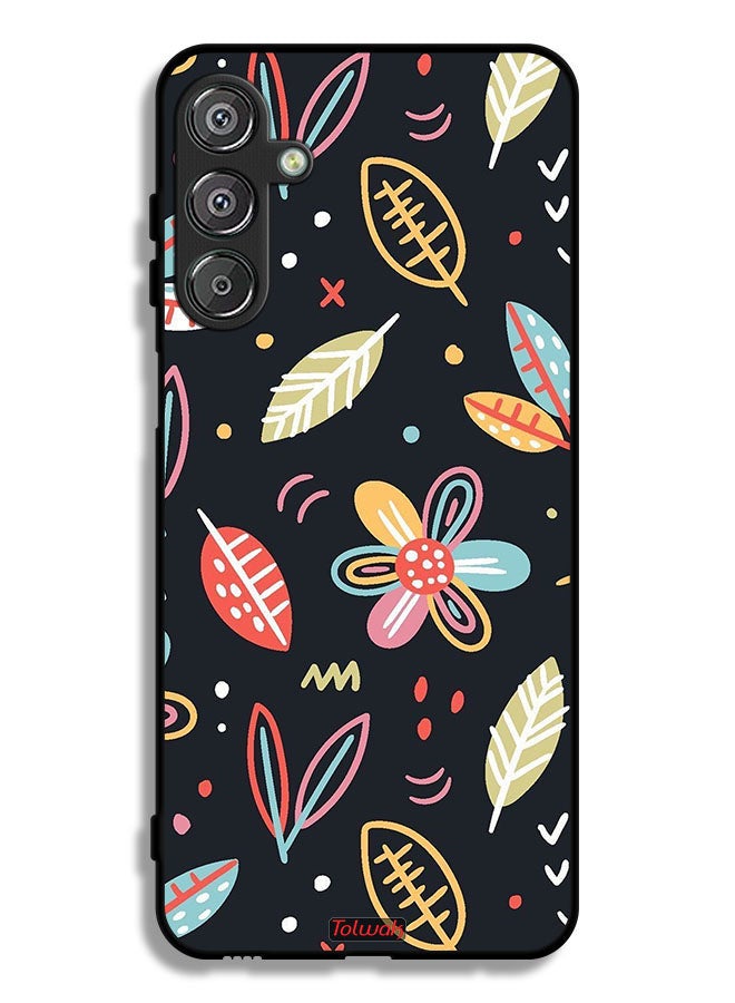 Tolwak Samsung Galaxy F36 Protective Case Cover Flowers And Leaves Abstract Art - Image 1