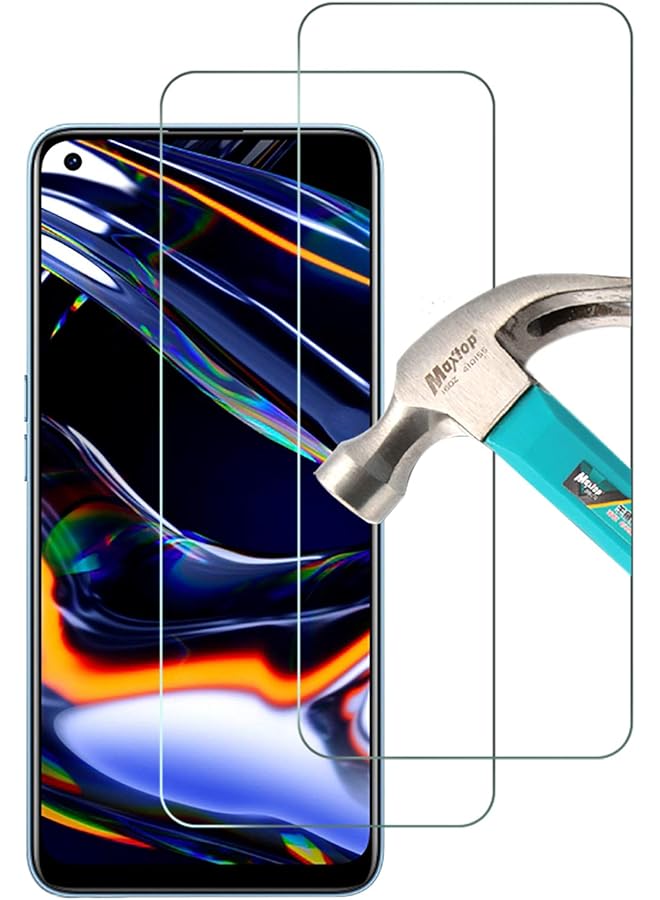 erorex 2 Pack Compatible With Realme 7 Pro Screen Protector Tempered Glass For Realme 7 Pro 9H Scratch Resistant Bubble Free Easy To Install - Image 1