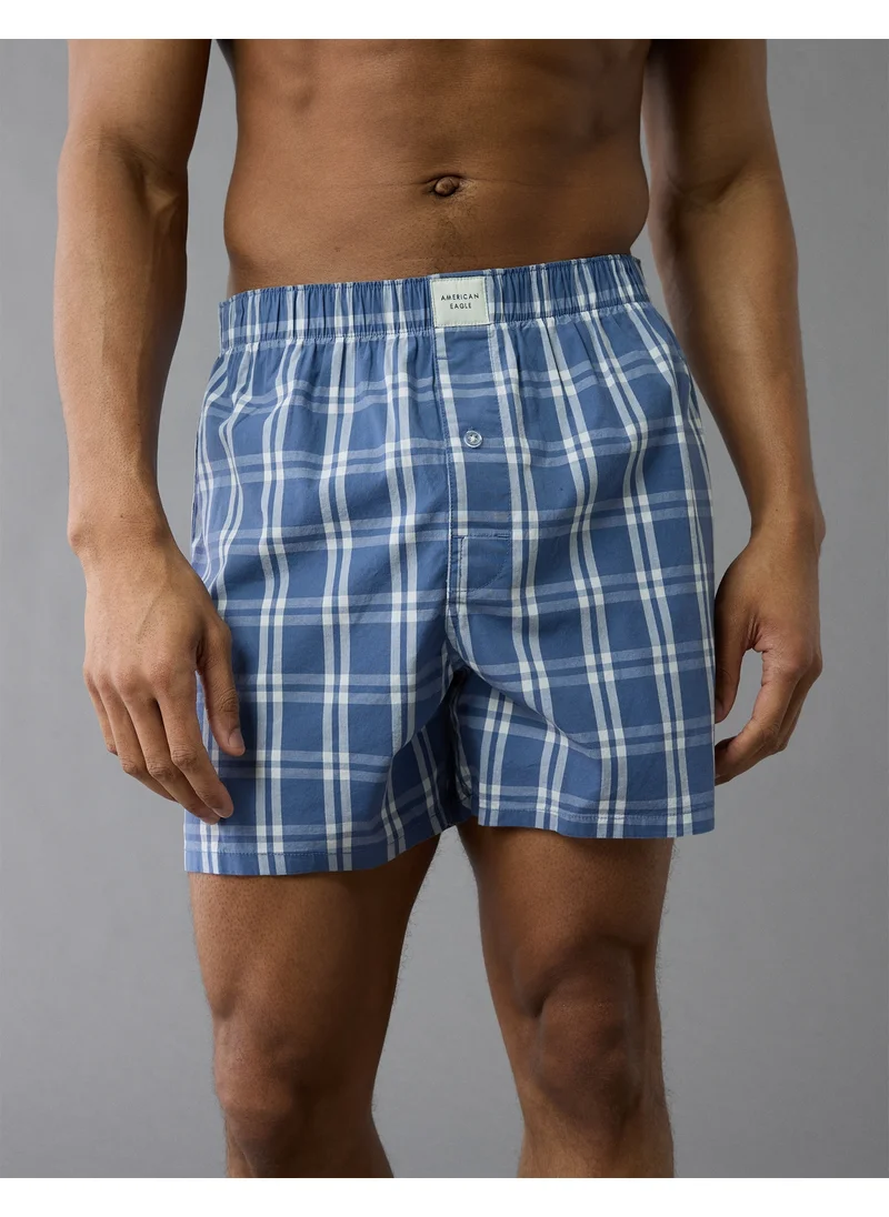 American Eagle AEO Plaid Flannel Boxer Short