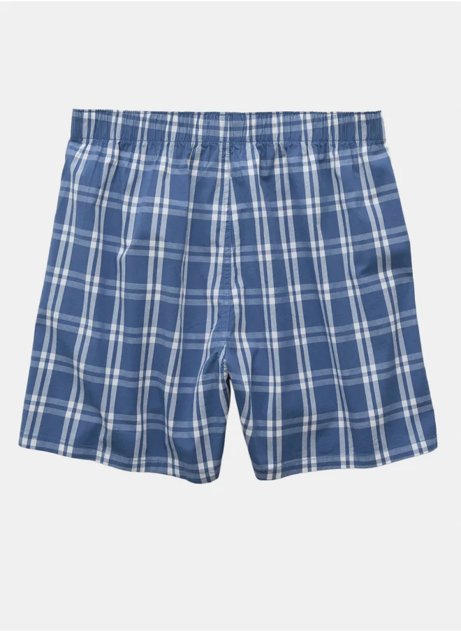 امريكان ايجل AEO Plaid Flannel Boxer Short