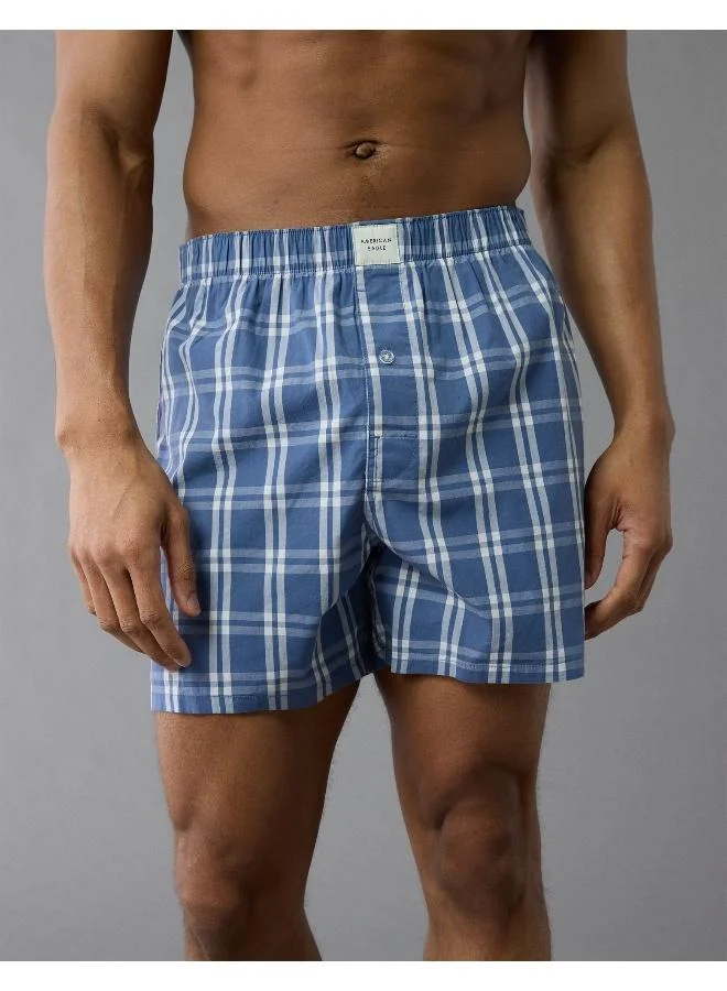 American Eagle AEO Plaid Flannel Boxer Short