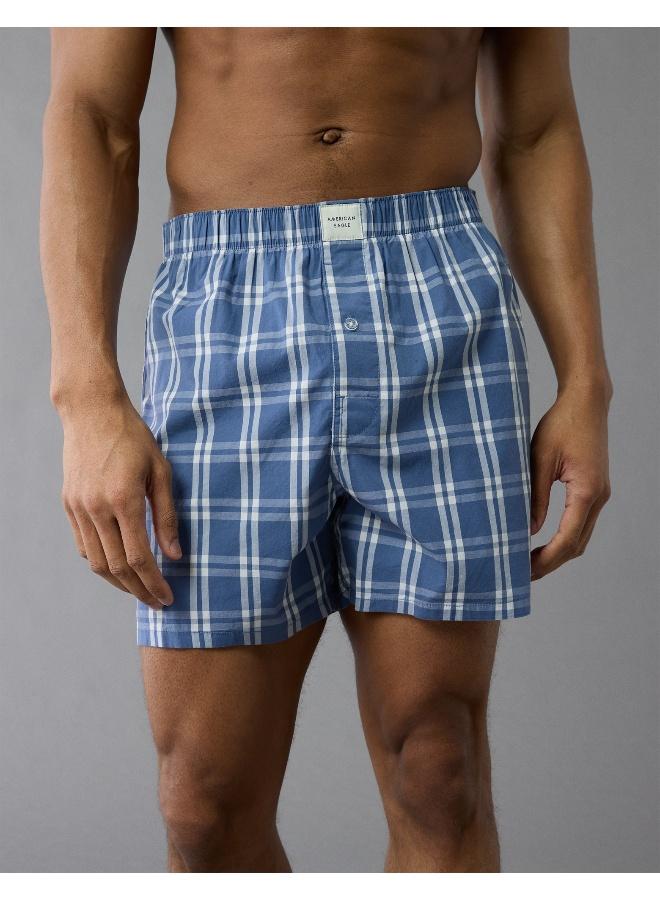 American Eagle AEO Plaid Flannel Boxer Short - Image 1