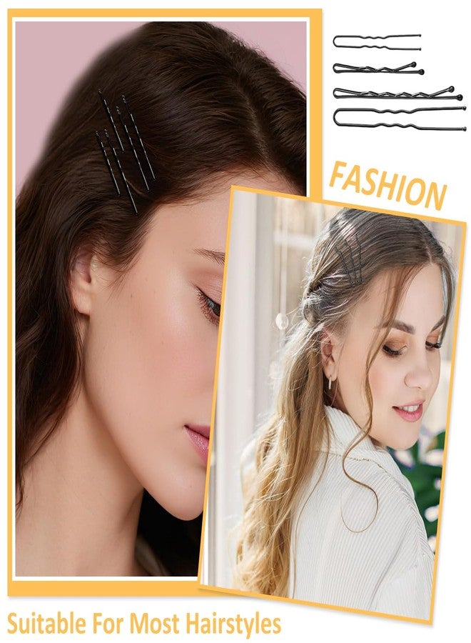 MAYCREATE® Black Hair Styling Accessory Set, U-Shaped Hairpins & Elastic Hair Ties Kit for Buns & Updos, Strong Hold Invisible Hair Accessories for Dark Hair, Salon & Daily Use - Image 4