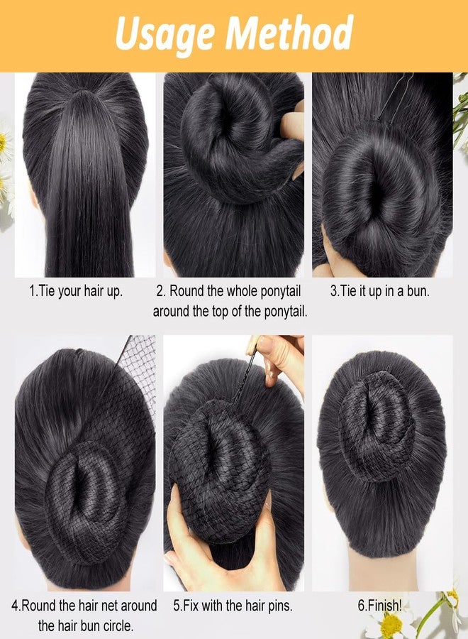 MAYCREATE® Black Hair Styling Accessory Set, U-Shaped Hairpins & Elastic Hair Ties Kit for Buns & Updos, Strong Hold Invisible Hair Accessories for Dark Hair, Salon & Daily Use - Image 5
