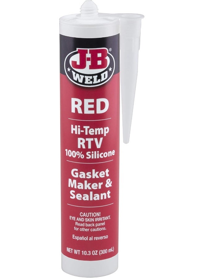 J-B WELD 31914 Red High Temperature Rtv Silicone Gasket Maker And Sealant - 10.3 Oz. - Image 1