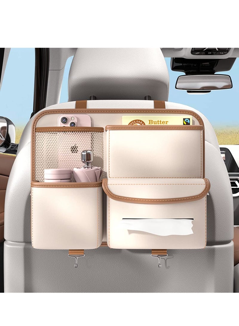 Y&D Car Backseat Organizer, Seat Back Organizers, Hanging Storage Bag, Travel Accessories, PU Leather Material, Compatible with Most Vehicles, Inner Accessories  - Image 1