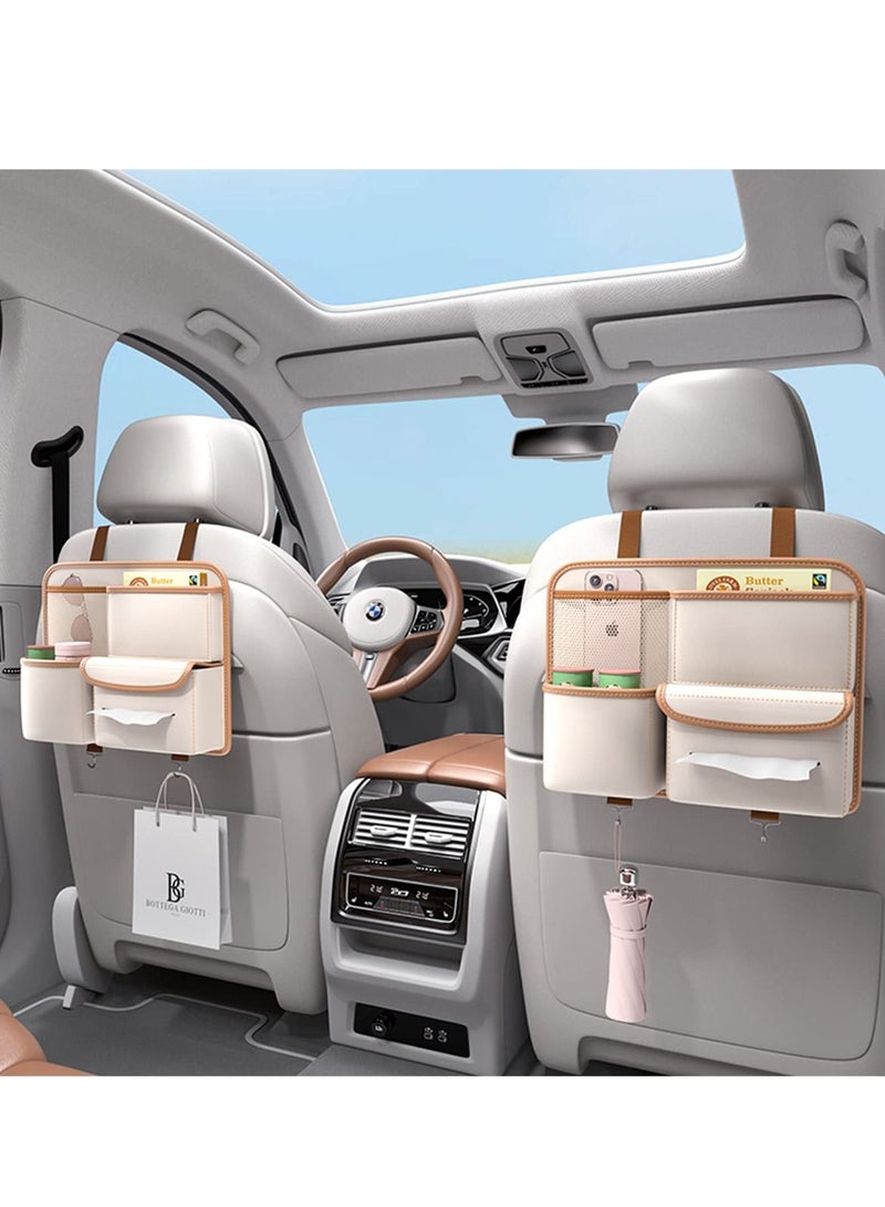 Y&D Car Backseat Organizer, Seat Back Organizers, Hanging Storage Bag, Travel Accessories, PU Leather Material, Compatible with Most Vehicles, Inner Accessories  - Image 2