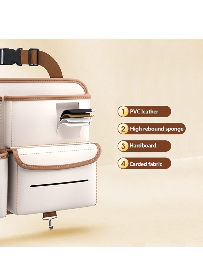 Y&D Car Backseat Organizer, Seat Back Organizers, Hanging Storage Bag, Travel Accessories, PU Leather Material, Compatible with Most Vehicles, Inner Accessories  - Image 4