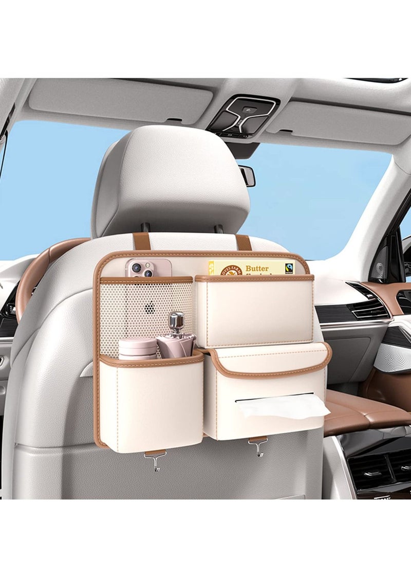Y&D Car Backseat Organizer, Seat Back Organizers, Hanging Storage Bag, Travel Accessories, PU Leather Material, Compatible with Most Vehicles, Inner Accessories  - Image 5