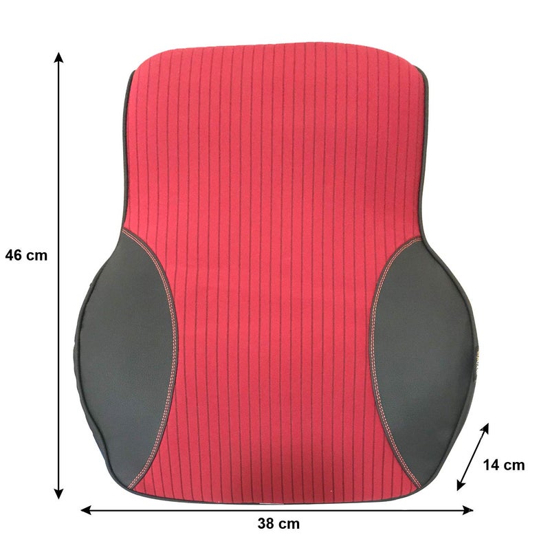 Oshotto Leatherite Finish Lumbar Support for Office Chair | Back Pillow for Car | Memory Foam Orthopedic Cushion - Provides Low Back SupportCompatible with Volvo XC60 (Black, Red) - Image 5