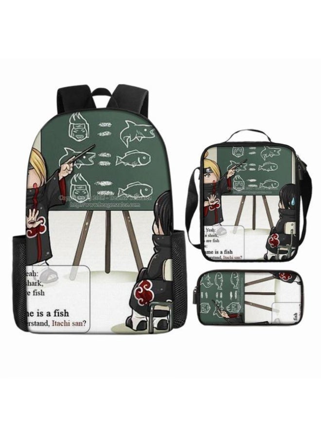 عام حقيبة ظهر مطبوعة بالرسوم المتحركة + مجموعة حقائب اليد + القلم، مجموعة حقائب عملية من ثلاث قطع (يمكن استخدام الطلاب والأطفال ونزهات الأصدقاء ورياضات تسلق الجبال وما إلى ذلك) - 36 - Image 5