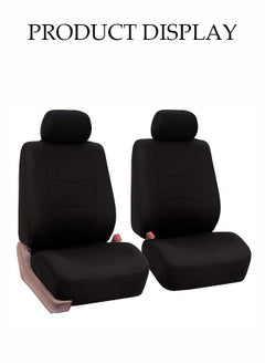 DUNISO Nine-Piece Set Of Five-Seat Car Seat Covers, Front And Rear Split Bench Seat Protection, Universal Black Flat Fabric Cover, Easy To Install, Front Seat Cover With Rear Seat Cover, Car Seat Cover  - Image 5