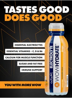 WOW Hydrate Electrolyte And Vitamin Water Orange 500 ML  - Image 2