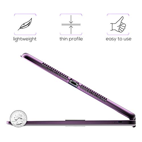 typecase Touch Case with Keyboard for iPad 9th Generation (10.2", 2021), Multi-Touch Trackpad, 10 Color Backlight, 360, Thin & Light - iPad 8th Gen (2020), 7th Gen (2019), Air 3, Pro 10.5 (Violet) - Image 5