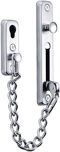 JIALTO Premium Door Latch, Main Door Locks and Accessories - Ideal for Bedroom, Bathroom, Sliding Doors, Safety and Portable Use - Includes 360 Degree Eye Viewer (Silver) - Image 2