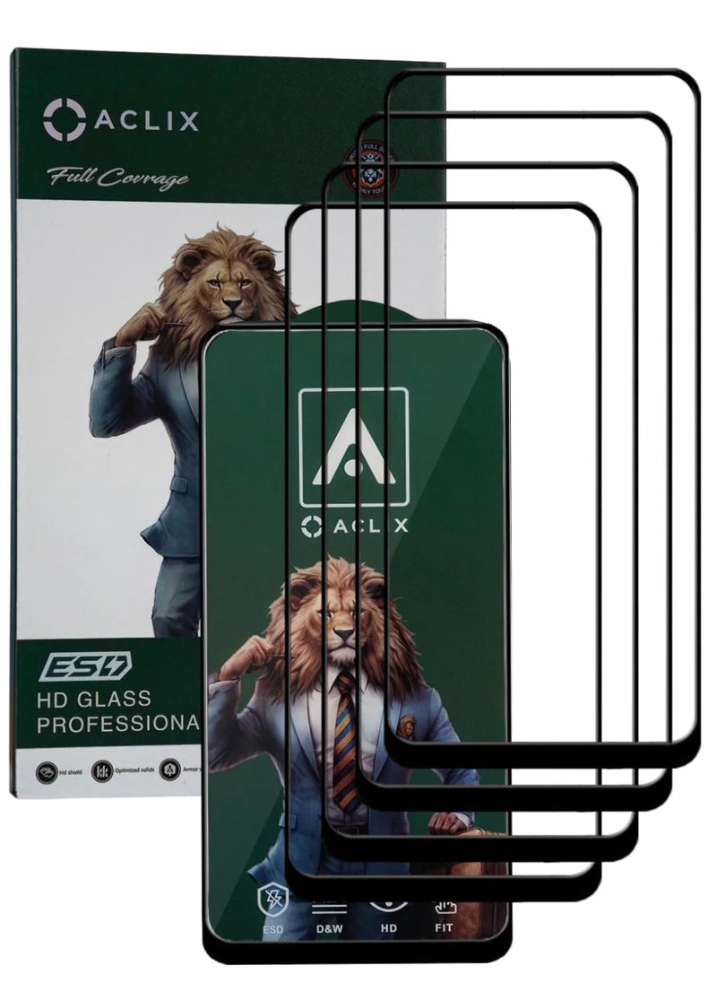 ACLIX 4 Pieces Antistatic ESD Dustproof Premium Quality High Definition Tempered Glass Screen Protector Designed For Xiaomi Redmi Note12S - Image 1