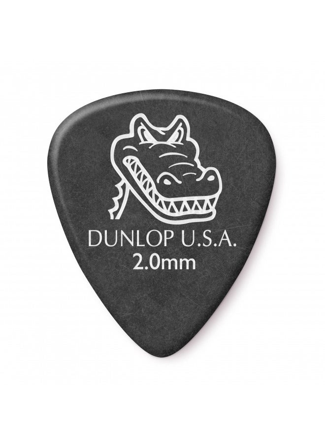 JIM DUNLOP Dunlop Gator Grip Standard 2.0mm Black Guitar Picks  - Image 1