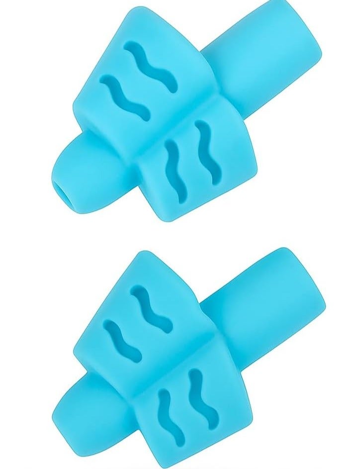 Share the Love 2 Pcs Soft Silicone Ring Pencil Grips – Comfortable Writing Aid for Kids, Preschoolers, and Special Education, Posture Correction Finger Holders, Multicolor Pencil Grip Set 